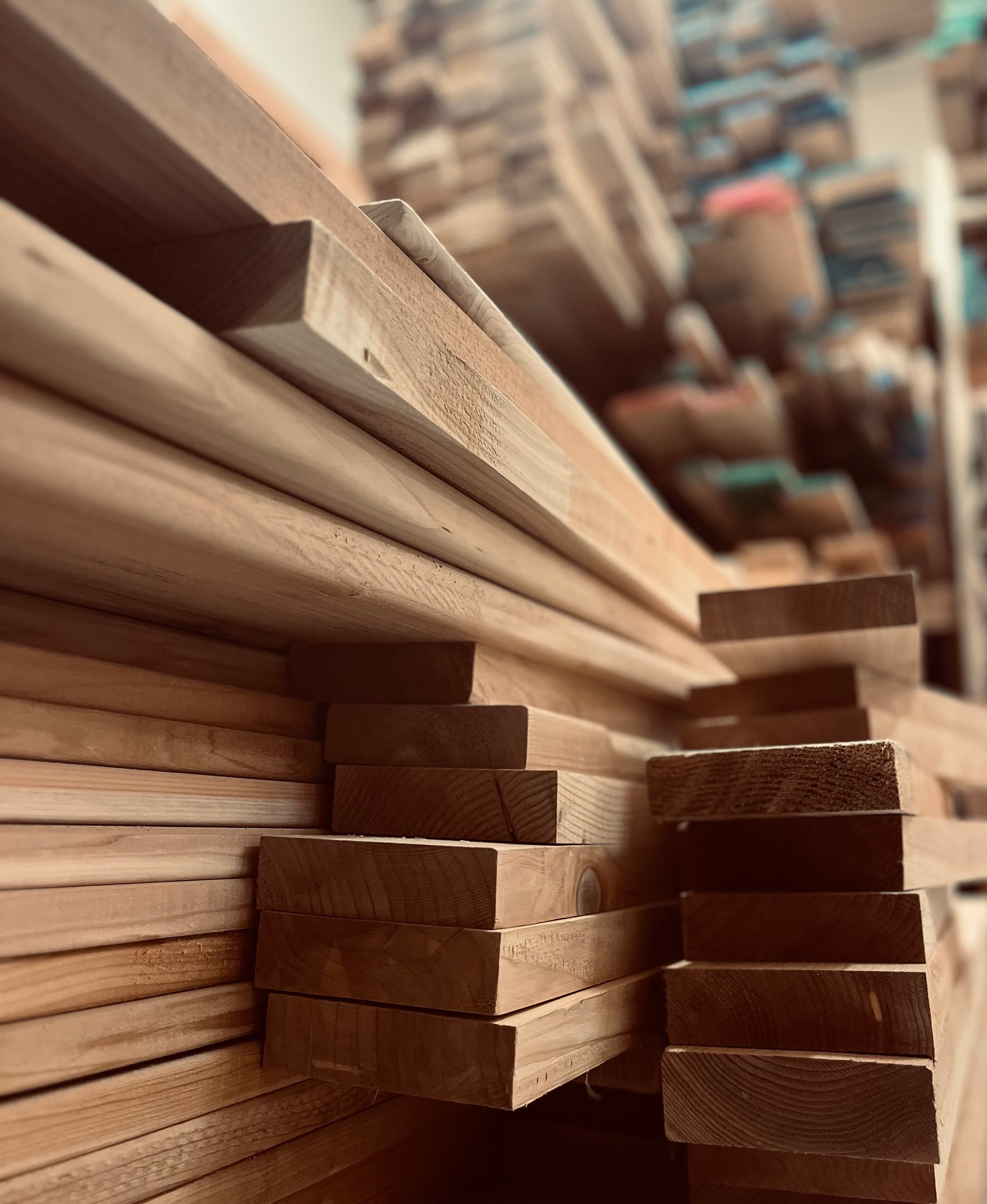 Close-up of beeswaxed cedar texture